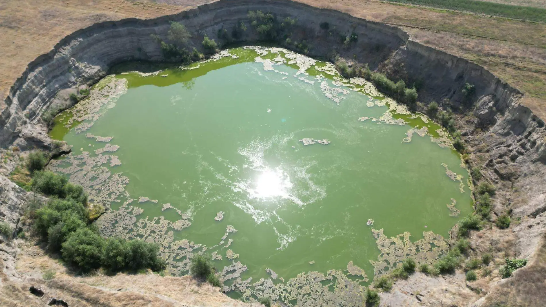 La tierra se abrió para dar origen a un socavón, fenómeno natural que hoy ya no es un atractivo